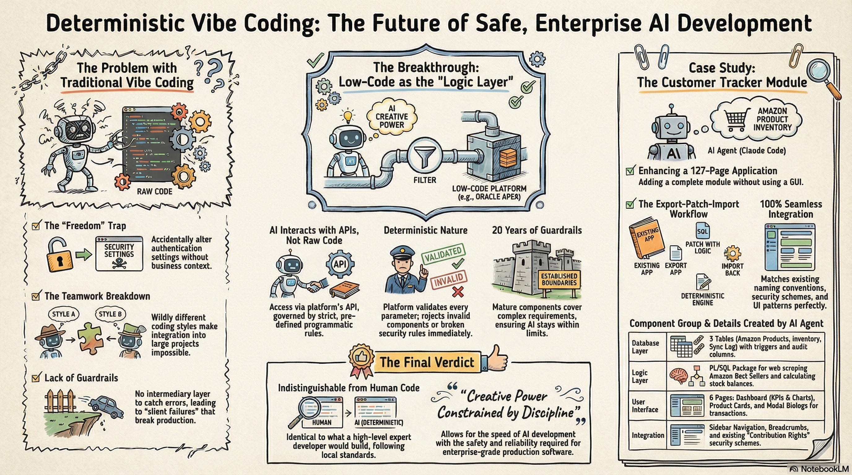 Deterministic Vibe Coding infographic